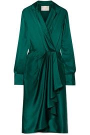 Jason Wu   Wrap-effect silk-charmeuse dress at Net A Porter